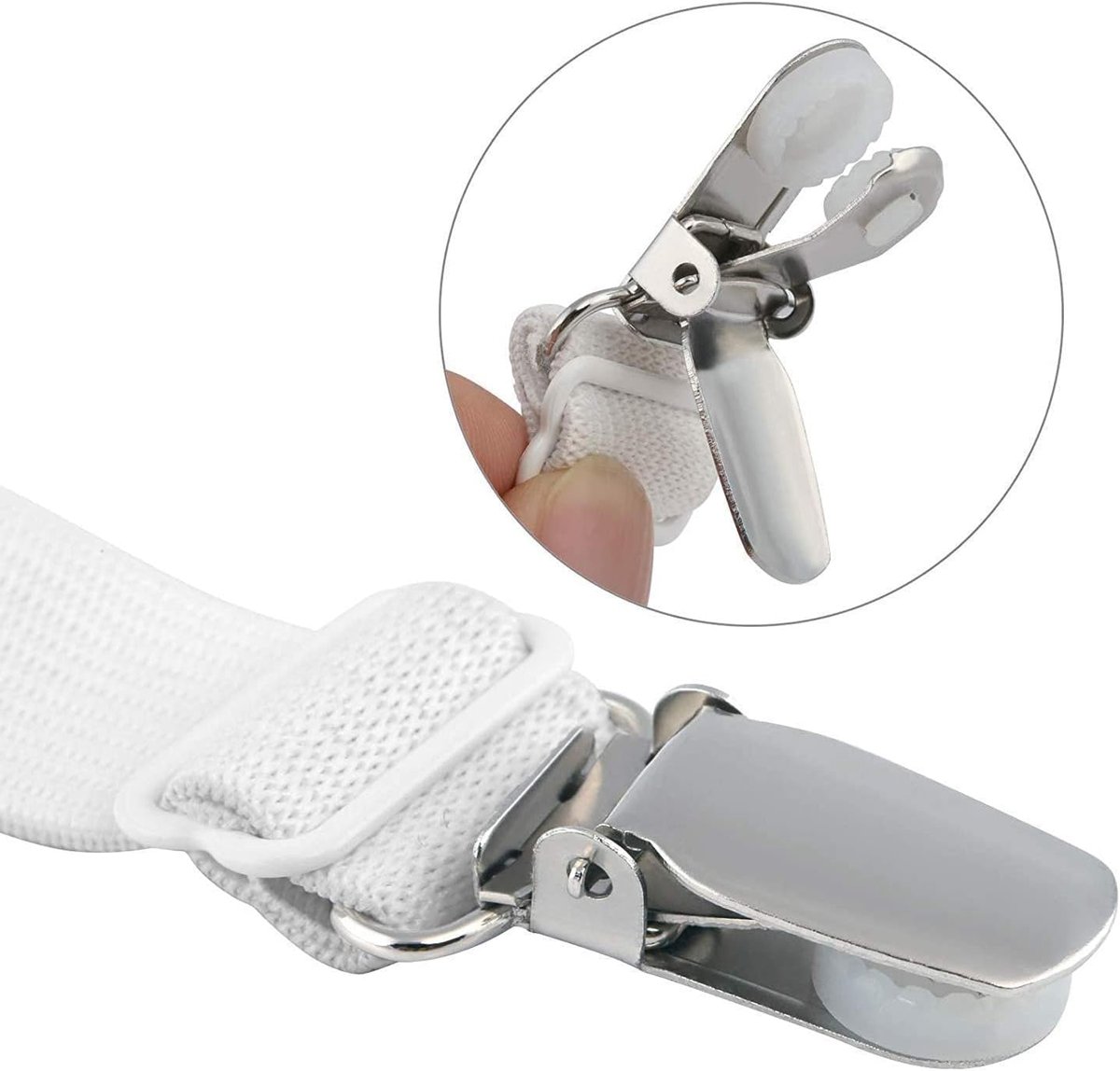 Bedlaken Spanner - Verstelbaar van 30 tot 100 cm - Met Metalen Klemmen - Houdt Lakens Strak - ShopVlot