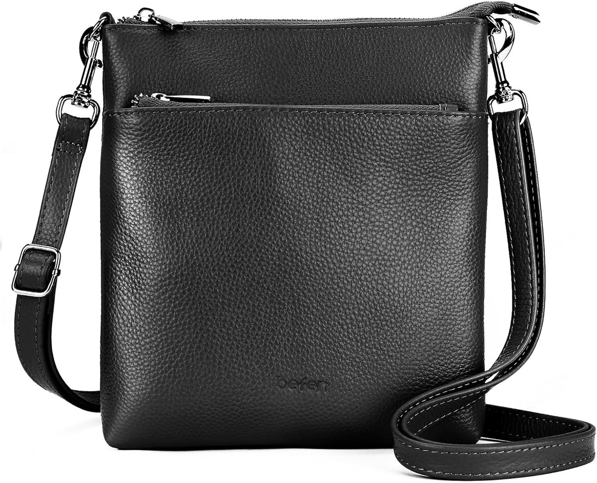 befen Genuine Leather Small Crossbody Purses for Women Travel Cross Body Bags Lightweight with Adjustable Shoulder - ShopVlot
