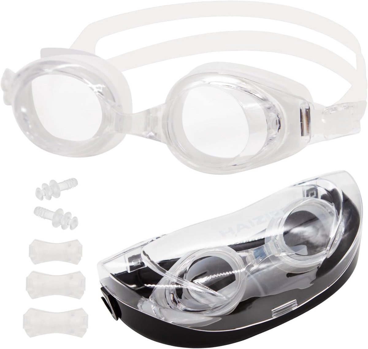 Adult Swimming Goggles Adjustable UV Protection Anti-Fog with Ear Plugs for Women Men - ShopVlot