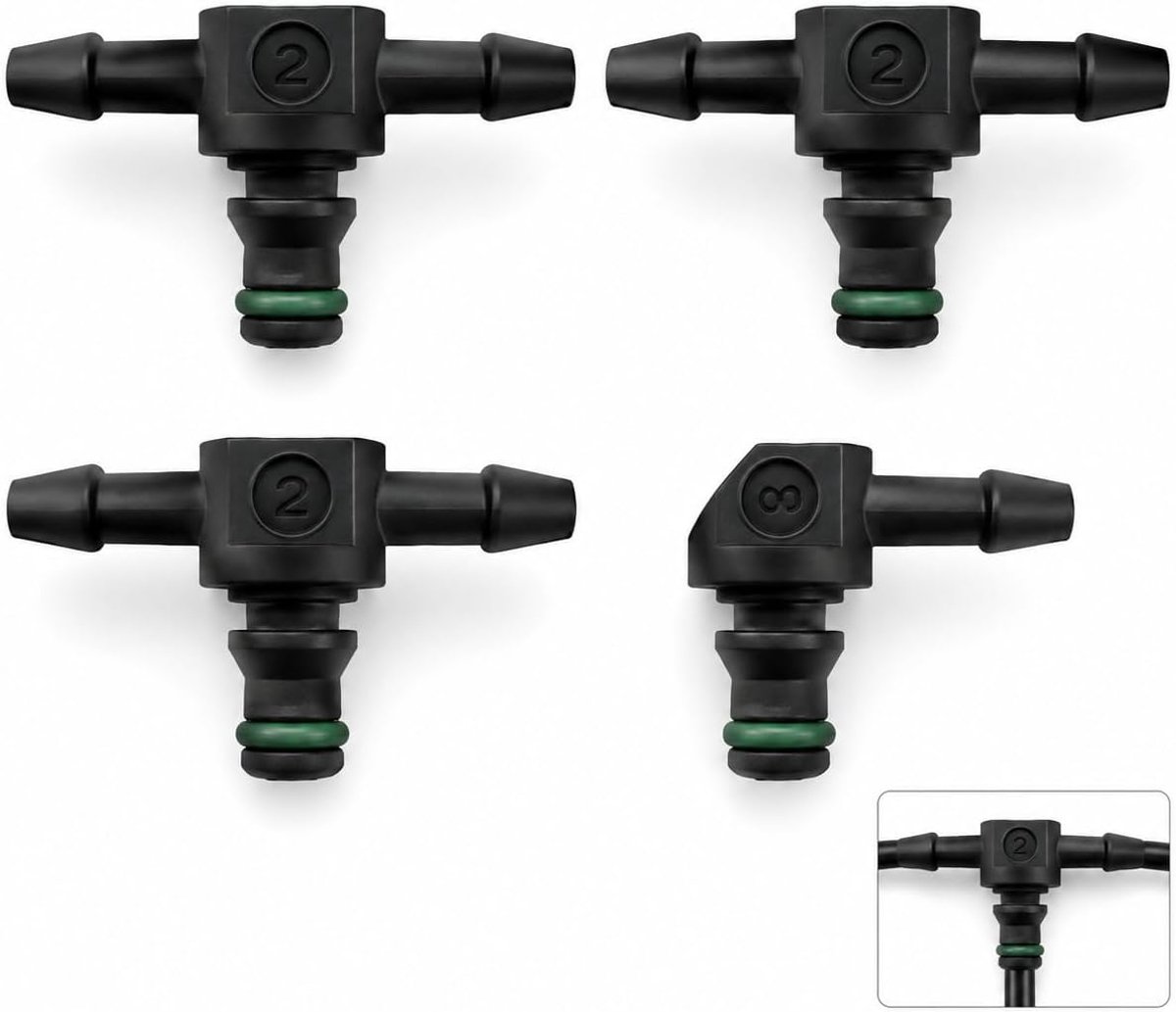4 stuks gasolie-injector, dieselinjector, Common Rail, terugslaginjector, 1,6 Hdi, waterdichte aansluitingen voor - ShopVlot