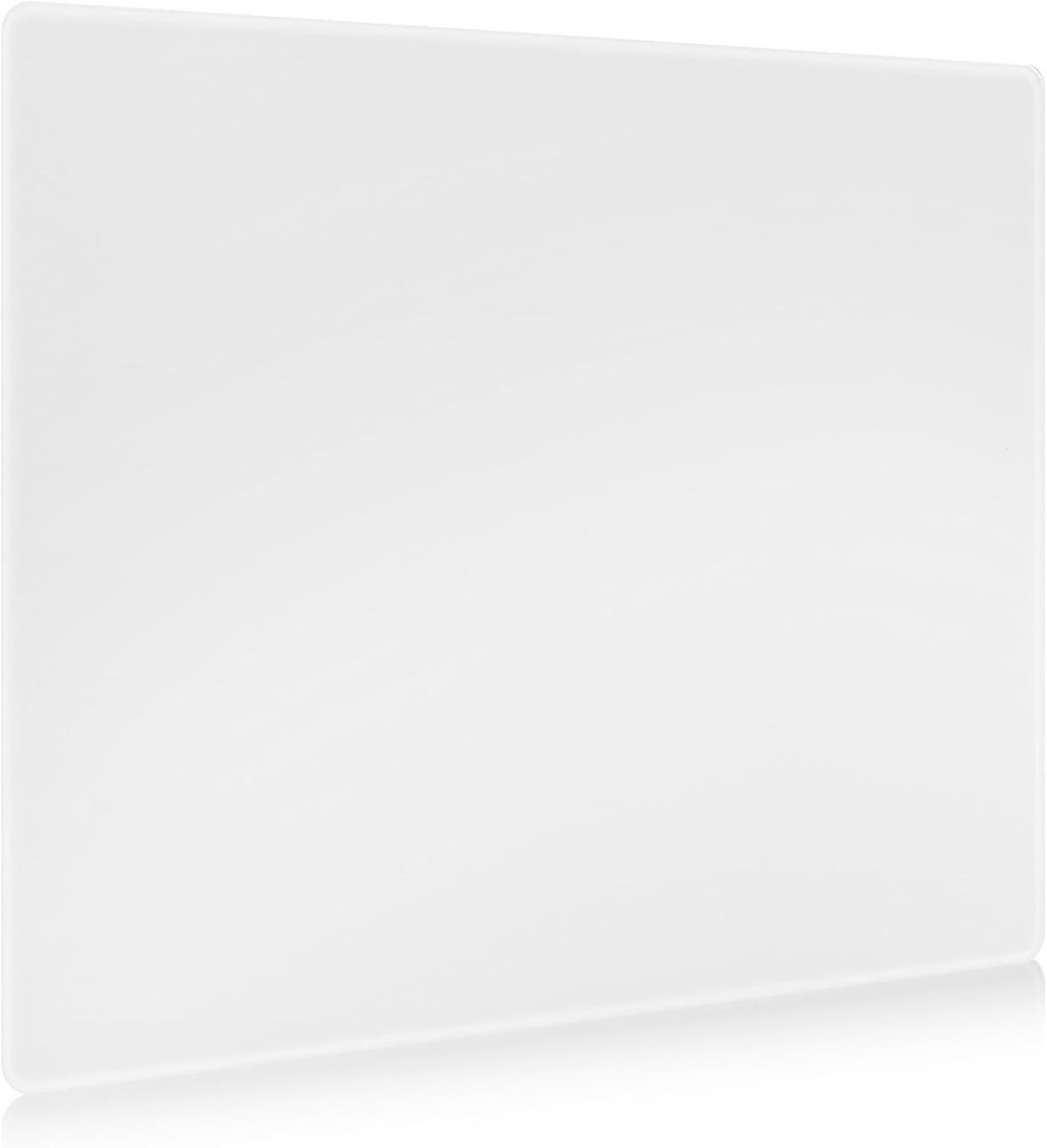 Grote Gaming Muismat van Tempered Glass met Antislip Rubber Onderkant voor Nauwkeurige en Snelle Muistracking, Ideaal voor Thuis en Kantoor, XXL 50x40cm, Wit