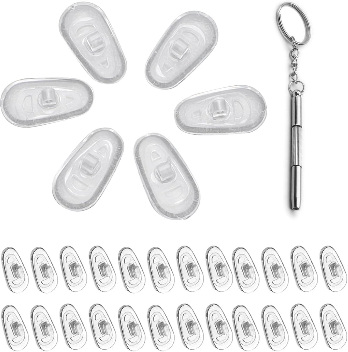 Nose Pads 30 Pairs Nose Pads Glasses Nose Pads Silicone Non-Slip Glasses Pads Transparent Nose Pads Glasses - ShopVlot
