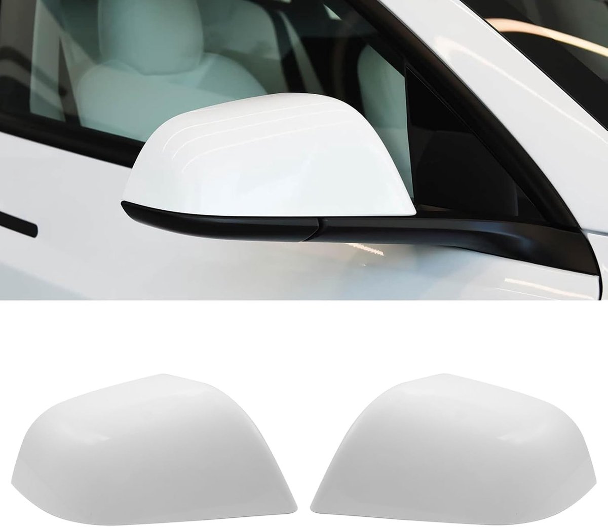 TTCR-II 2 Pieces Compatible with Rearview Mirror Cover, Tesla Model 3 2017 2018 2019 2020 2021 2022 2023, Mirror - ShopVlot