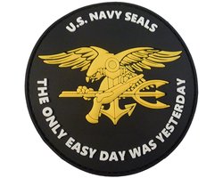2AFTER1 US Navy Seals The only easy day was yesterday DEVGRU NSWDG Morale PVC 3D Patch - ShopVlot