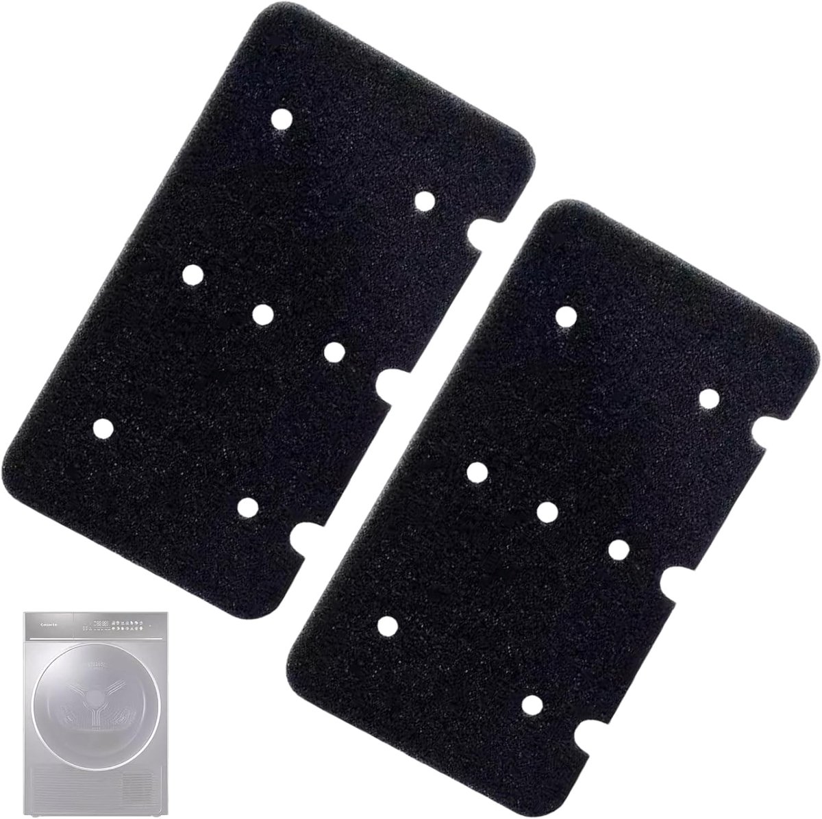 2 stuks warmtewisselfilters 25 x 13 cm reserveonderdelen (49121003 0180300104) compatibel met Haier Tumble Dryer - ShopVlot