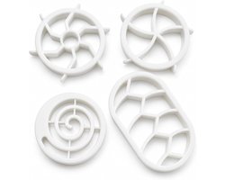 Lobaake 4 stuks broodstempelset, broodstempel, broodpers, uitsteekvormpjes - ShopVlot