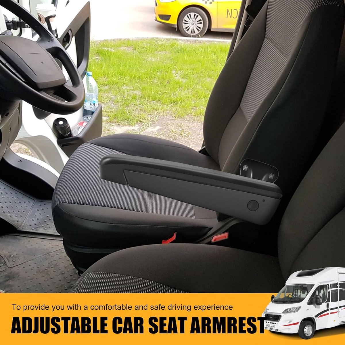 Adjustable armrest, universal car seat parts, Rv left - ShopVlot