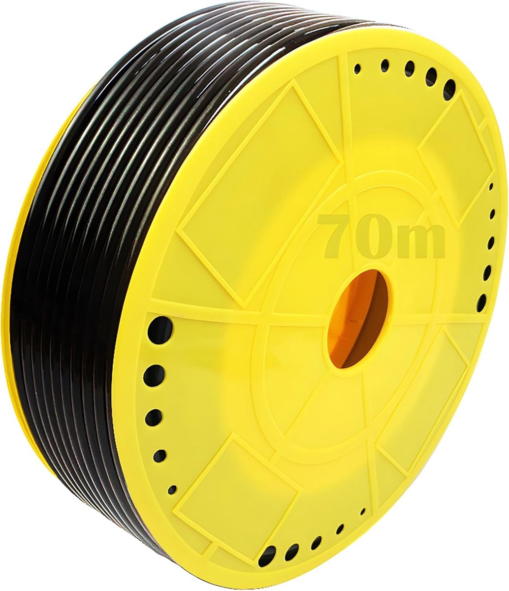 CESFONJER Air hose PE 70 m, OD 8 mm x ID 5 mm, black, for compressed air tools - ShopVlot