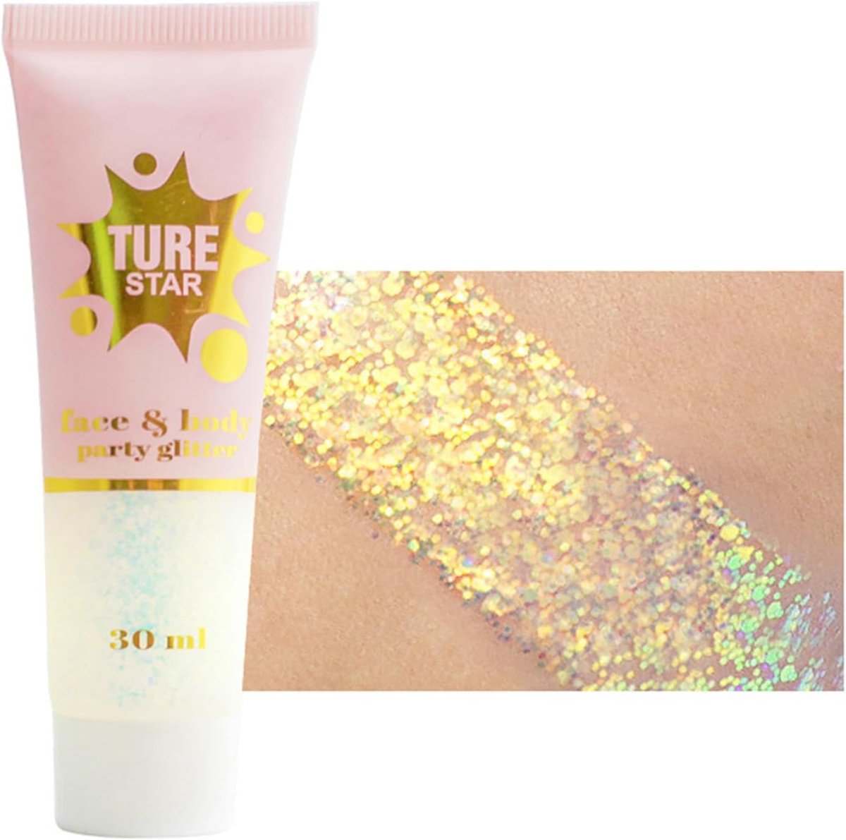Glitter Gel, Gold Chunky Body Lotion Glitter, Mermaid Sequins Sparkling for Face, Hair, Lips, Nails, Makeup - ShopVlot