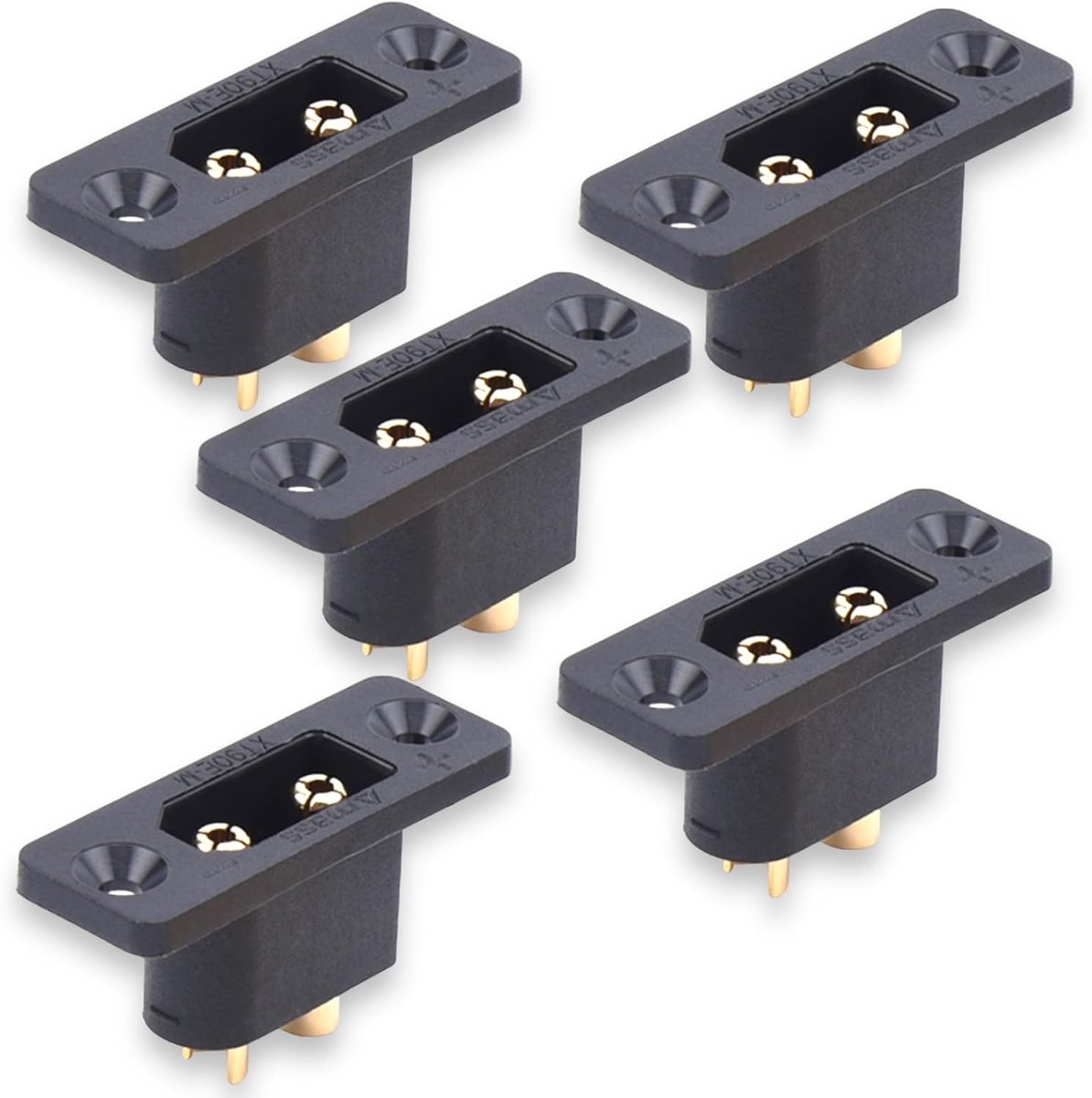 XT90E XT90E-M High Current Flush Plug for Lipo Battery Compatible with XT90 XT90H XT90S Plug Gold Plug 2pin Polarity - ShopVlot