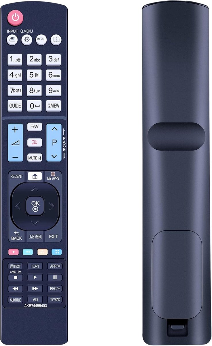 Replacement Remote Control AKB74455403 for LG TV 22LE3320 26LV2500 32LH4900 39LB650V 42LB650V 42PC1RV 42PW450 49LF640V - ShopVlot