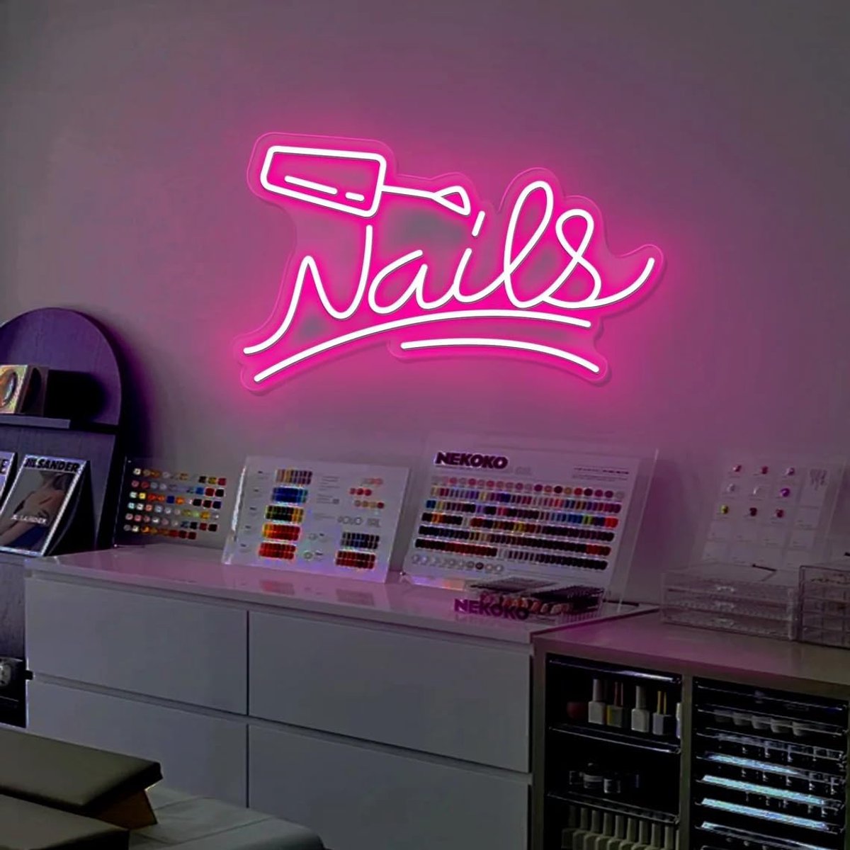 Neon Sign, Custom LED Beauty Room Wall Art, Salon Welcome Sign, Lash Room Art - ShopVlot