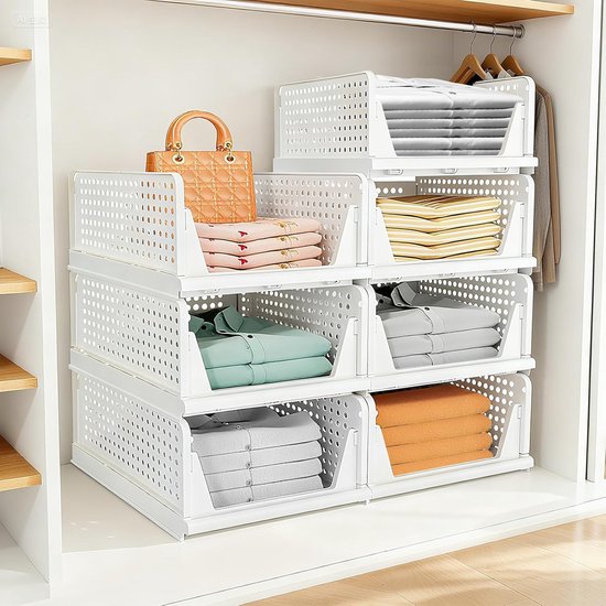 7 Stackable Cupboard Organizers, Collapsible Drawers, Pull-Out Cabinet ...