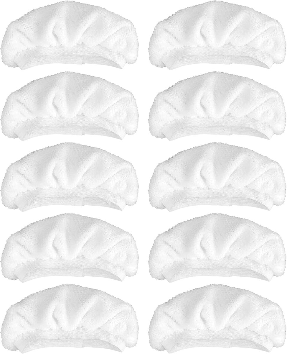 YNR 10Pcs Universal Steam Mop Pads Washable Steam Cleaner Attachments Steam Cleaner Accessories Reusable Microfiber - ShopVlot