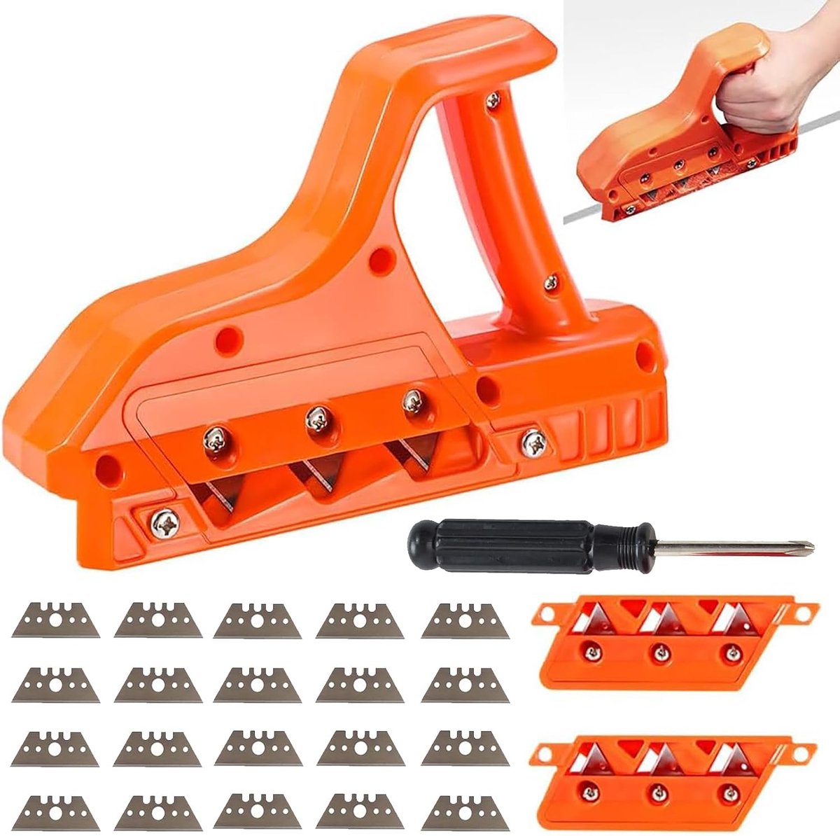 Plasterboard Planer with 45° and 60° Blade Set, Quick Cutter, Plasterboard Cutter, Edge Planer for Plasterboard, Hand - ShopVlot