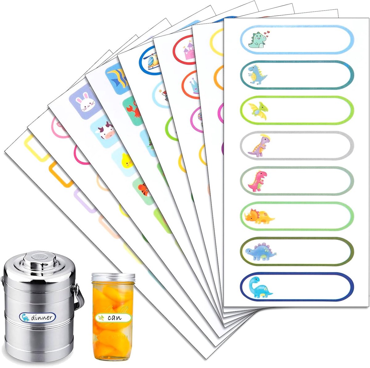 Baby Bottle Labels for Childcare, 128 Pcs Waterproof Name Stickers for Kids Stuff, School Supplies, Self Laminating - ShopVlot