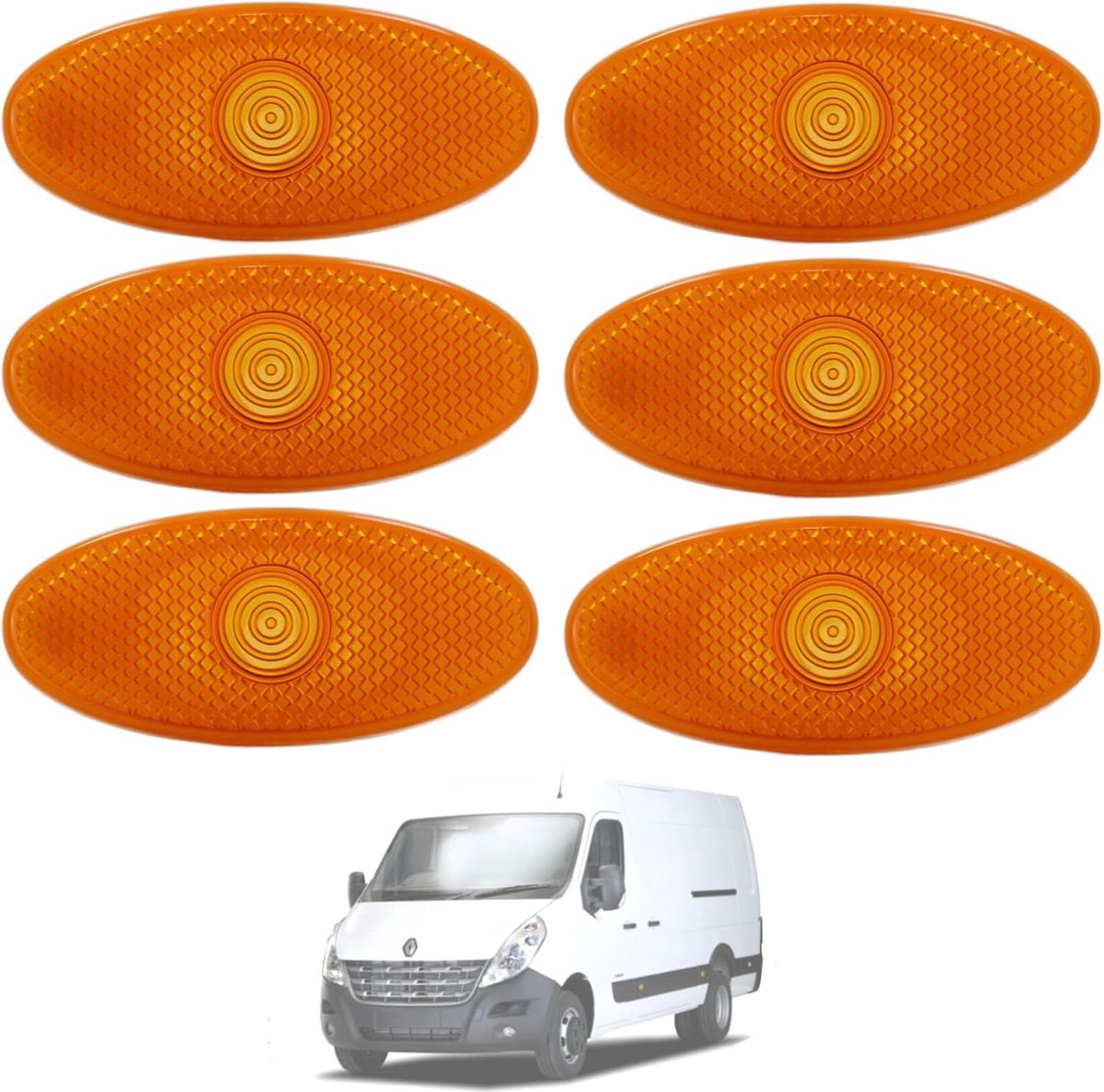 Twowinds Side Indicators Left and Right Compatible with Master III, Movano III, NV400 (from 2010) 261B00001R (6 Pieces) - ShopVlot