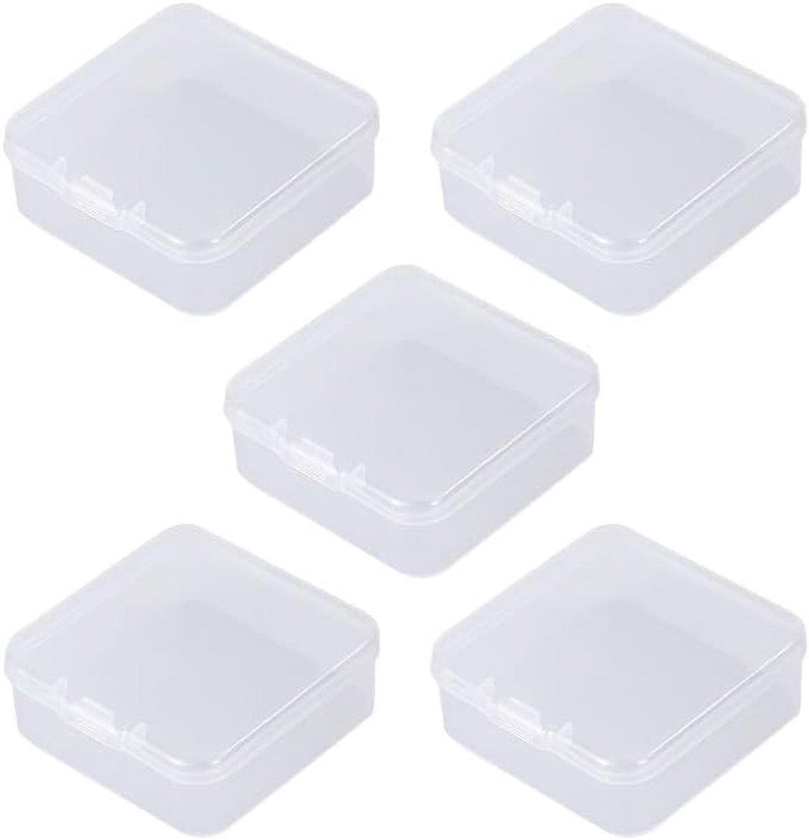 5pcs square transparent plastic organizer (4.5 x 4.5 x 2cm) - ShopVlot