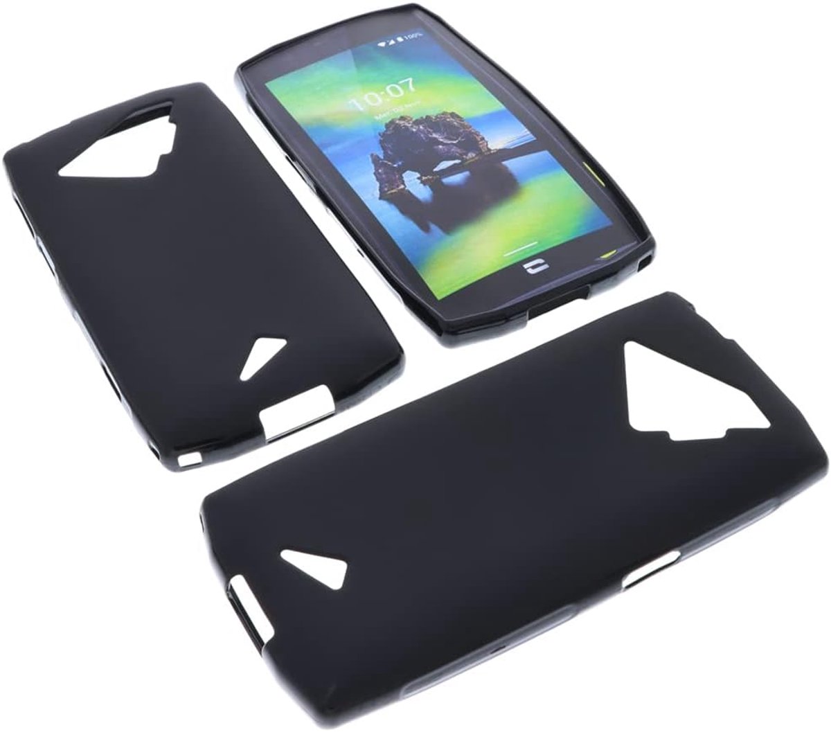 Case Compatible with CrossCall Action X5 Rubber TPU Protection Mobile Phone Case Black - ShopVlot