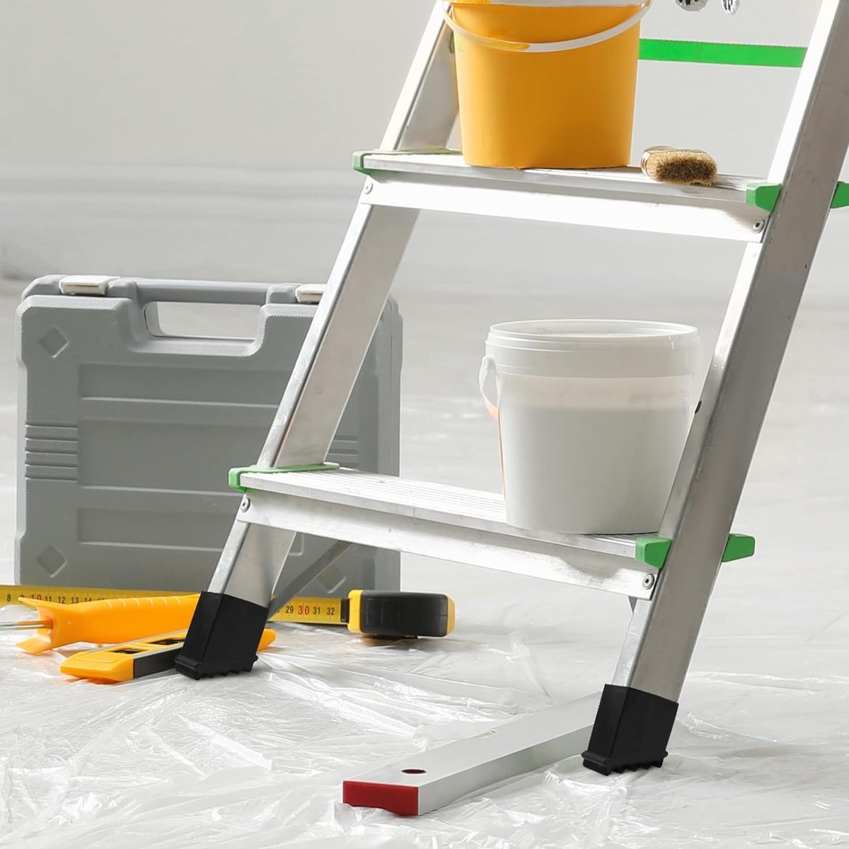 Laddervoeten 4-pack rubber - vervangende laddervoeten - antislip - sterke grip en bescherming - ShopVlot