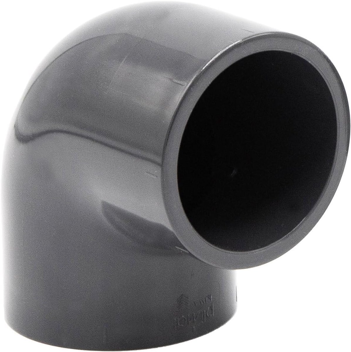 PVC-U bocht 50mm 90° - grijs - 2 lijmverbindingen - ideaal voor zwembadinstallatie - ShopVlot