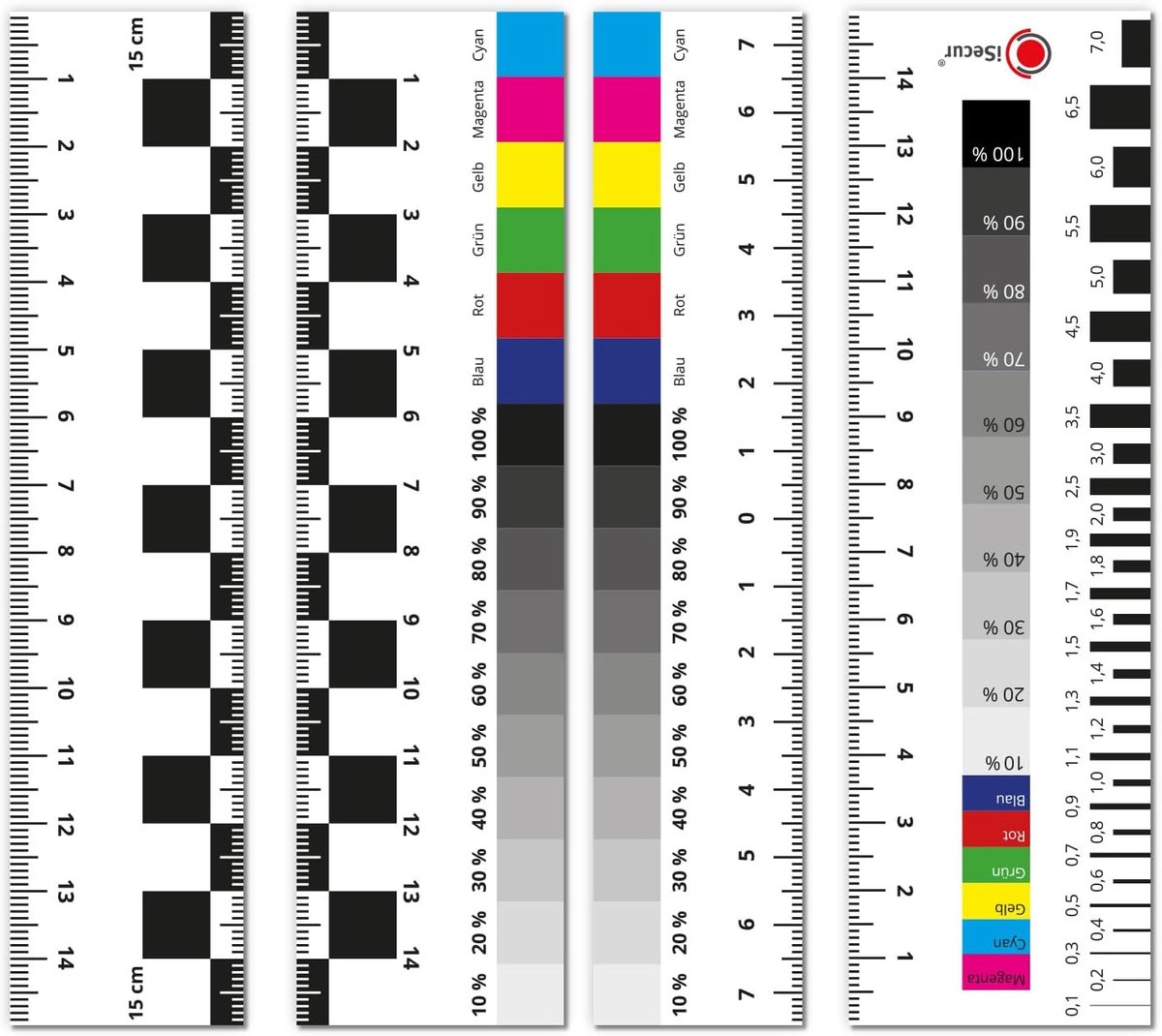 Magnetische linialen set 15 cm - 4-delige set - maatvoering en documentatie - ideaal voor voertuigmeting - ShopVlot