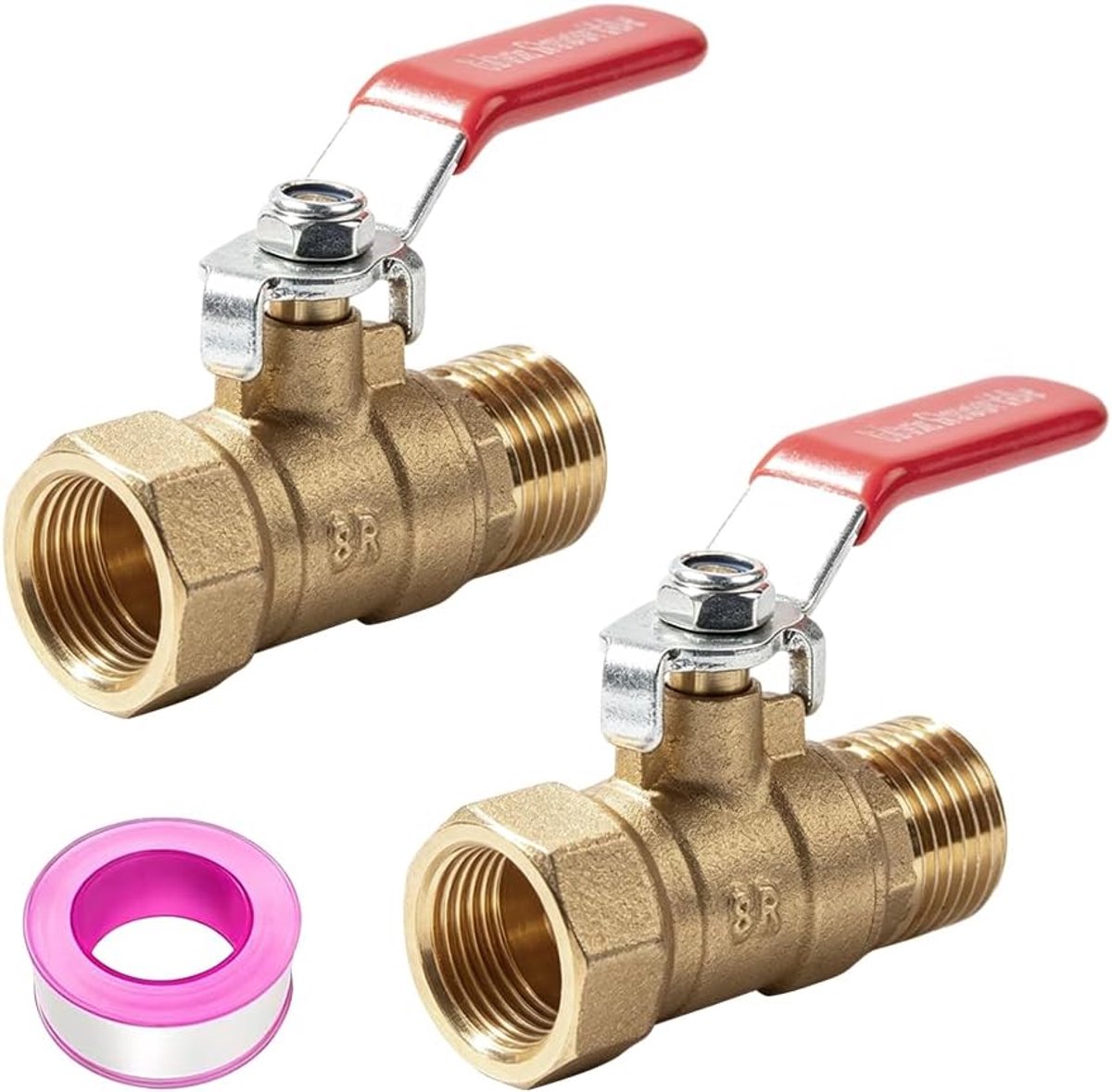Kogelkraan 1/2 inch - Messing met hendelgreep - Afsluitventiel AG/IG PN25 DN15 - Duurzaam en corrosiebestendig - ShopVlot