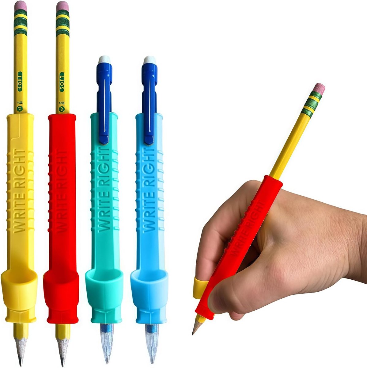 Schrijfhulp voor kinderen - zachte siliconen grip - ergonomisch ontwerp - bevorderd schrijven - ShopVlot