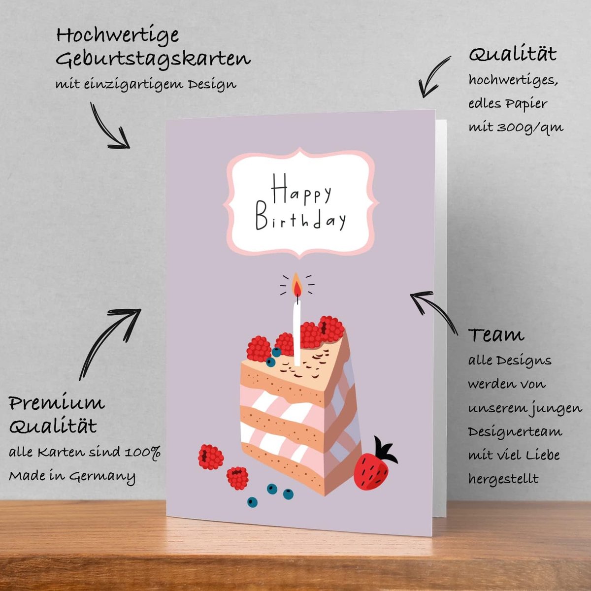 Verjaardagskaarten 12 stuks - 18 x 12 cm - Vouwkaarten met 12 witte enveloppen - Perfect voor verjaardagen - ShopVlot