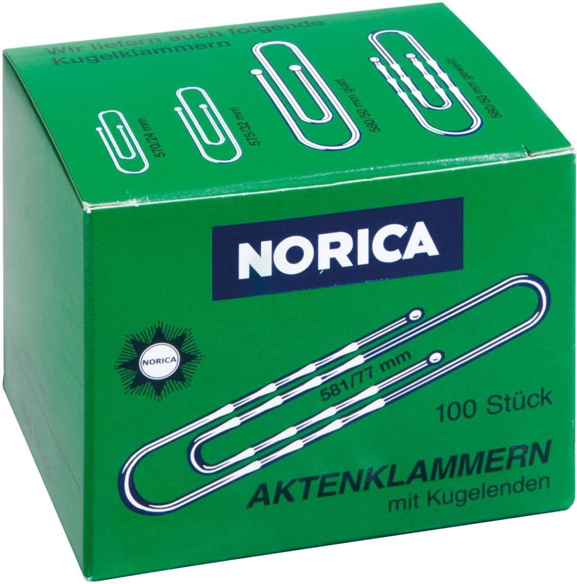 Briefklemmen met boluiteinden - 77 mm - 100 stuks - Verzendijzer - Voor Documenten en Correspondentie