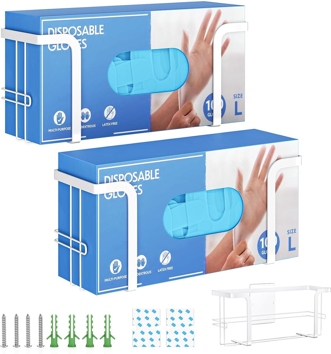 Handschoenhouder, wandhouder, wegwerphandschoendispenser, Lab-handschoendispenser, handschoenenkist, houder voor - ShopVlot