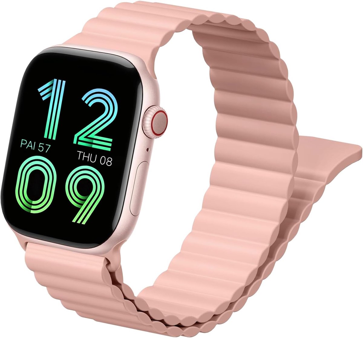 Magnetische armband, compatibel met Apple Watch 42/41/40/38 mm, dubbelzijdige siliconen bandjes aan beide zijden - ShopVlot