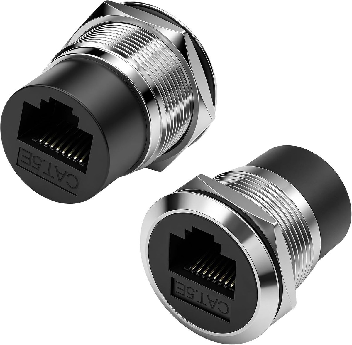 XMSJSIY CAT5E Panel Mount Adapter Ethernet Socket met schroefdraad vaste montage Koupler LAN Netwerk Extender Adapter - ShopVlot