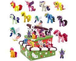 WELLXUNK Unicorn Figure, 12 Pieces Unicorn Cake Decoration, Small Unicorn Figures, Cake Decoration, Unicorn Figures - ShopVlot