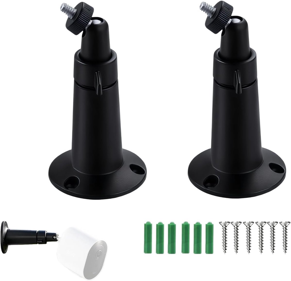 Verstelbare camerabeugel met 1/4 inch schroefdraad - metalen wand- en plafondcamera, 360°/90°, voor bewakingscamera's - ShopVlot