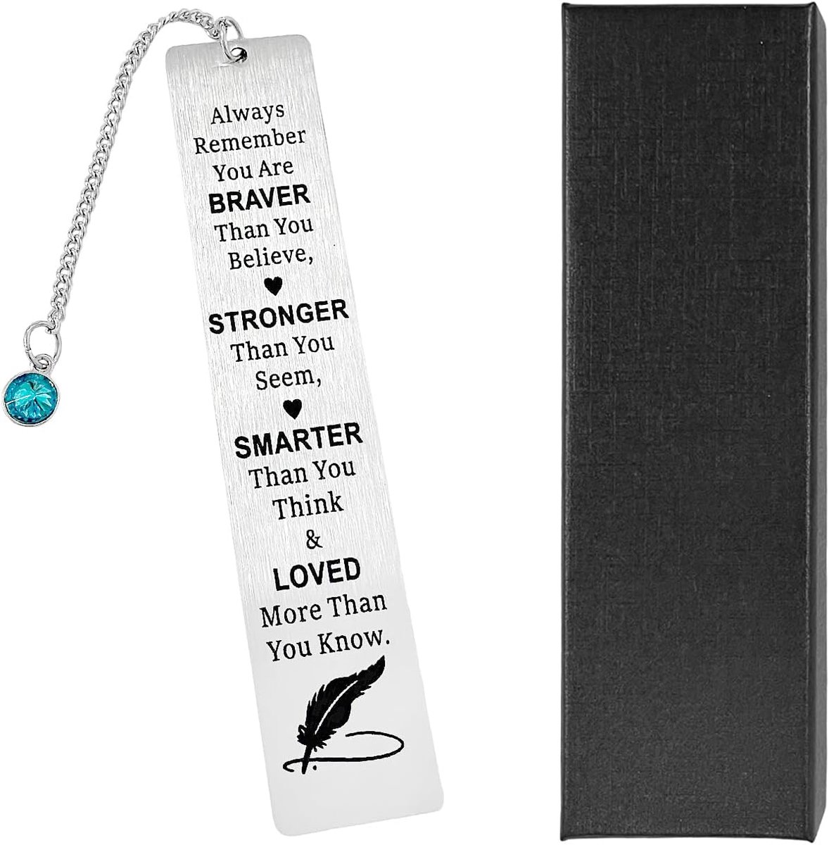 1 Motiverende Bladwijzer Met Belettering En 1 Zwarte Geschenkdoos, Inspirerende Briefpapier Set, Afstuderen Cadeau - ShopVlot