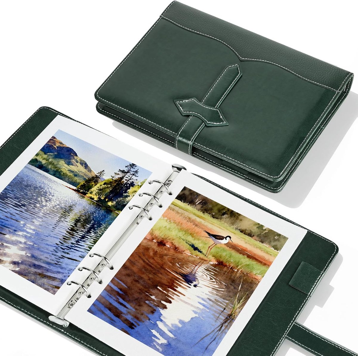 Lightwish Watercolor Sketchbook, 100% Cotton 300gsm Hot Press, 5.8" x 8.2", 20 Sheets, A5 Binder Bound & Refillable - ShopVlot