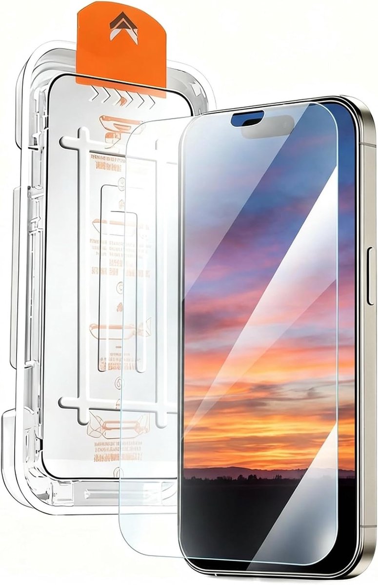 GOOGO Pantserglas voor iPhone 15 Pro, met montagehulp, 1 stuk - ShopVlot