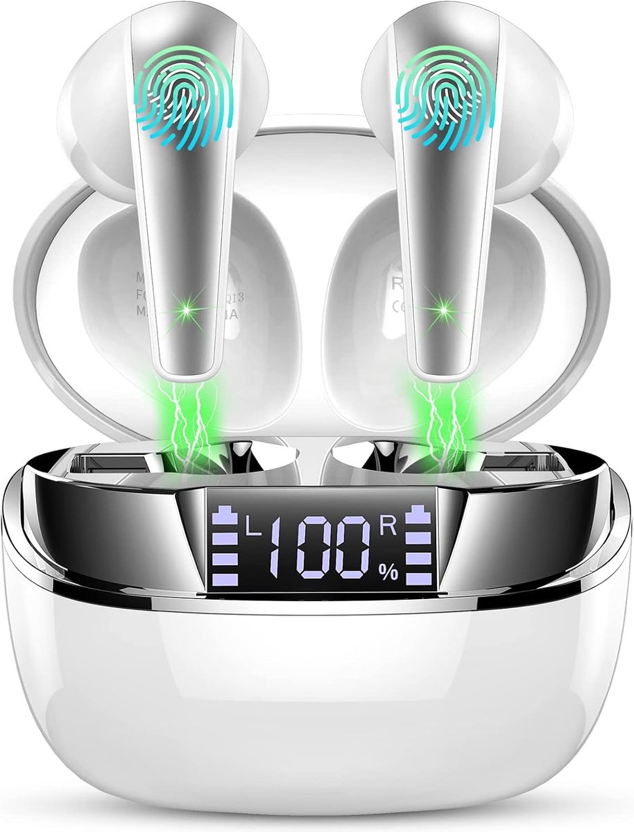 Draadloze Bluetooth-hoofdtelefoon - in-ear - ENC ruisonderdrukking - ultieme geluidskwaliteit - ShopVlot