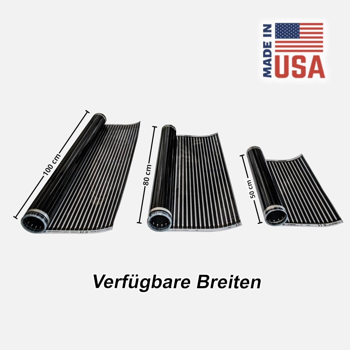 Infrared verwarmingsfilm vloerverwarming kit 50 cm - 90 W/m2 - eenvoudige installatie - energiezuinig verwarmen - ShopVlot