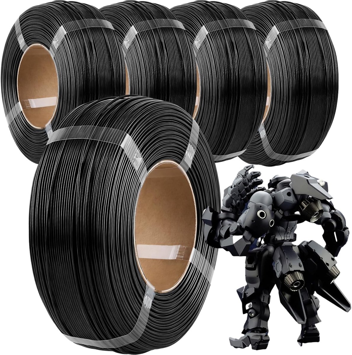 PETG filament 1,75 mm zwart - sterker 3D-printerfilament - maatnauwkeurigheid +/- 0,02 mm - ShopVlot