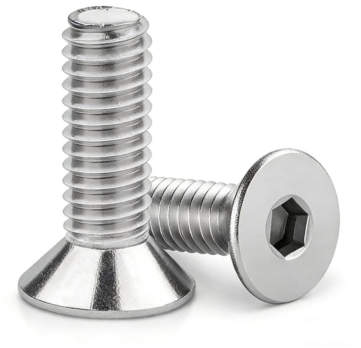 Countersunk schroeven M6 x 20 - A2 RVS - volle draad - perfect voor hout en metaal - ShopVlot