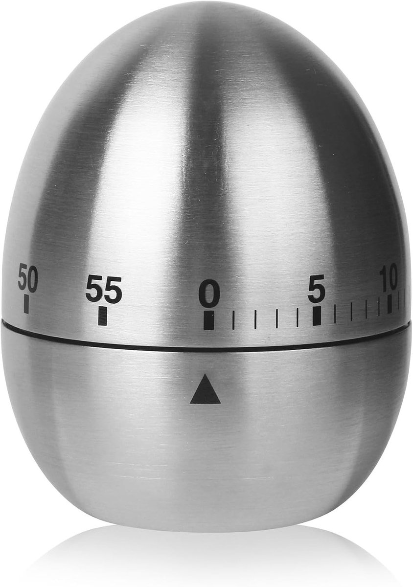 Keukentimer - Zilver - Mechanische Klok - Voor Koken en Bakken