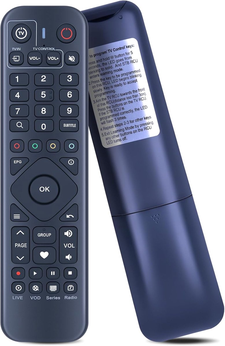 Afstandsbediening voor Amiko Mira X BT-L4 - zwart - vervangend - eenvoudig in gebruik - ShopVlot