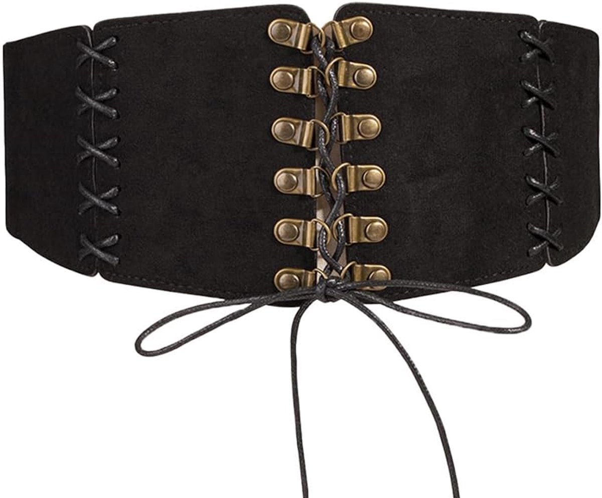 Dames klassieke leren riem met strik - echt leer - zonder gesp - perfect voor feestelijke outfits - ShopVlot