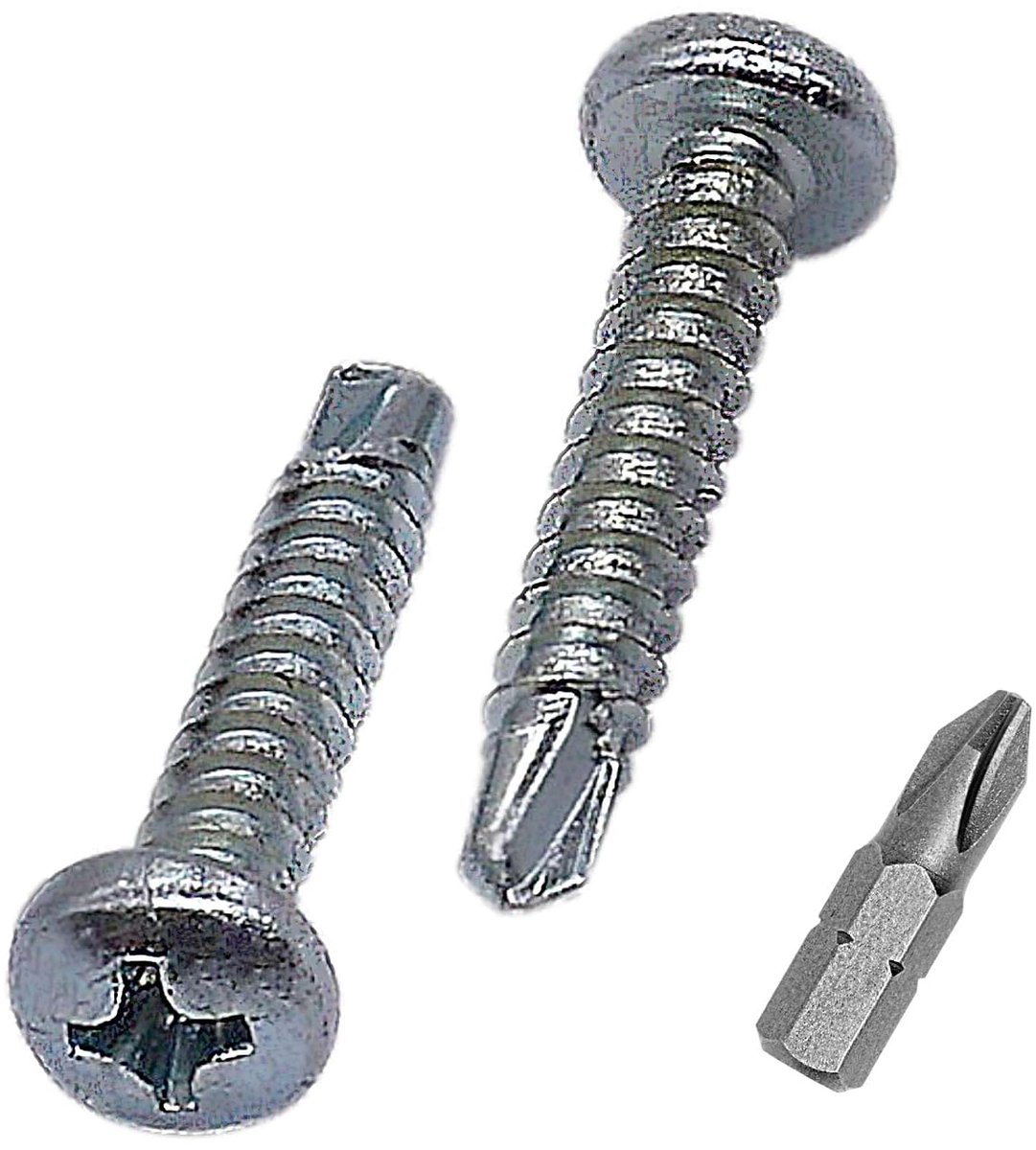 Zelftappende schroeven 3.9 x 25 mm - Verzinkt - Phillipskop - Voor het bevestigen van staalplaten - ShopVlot