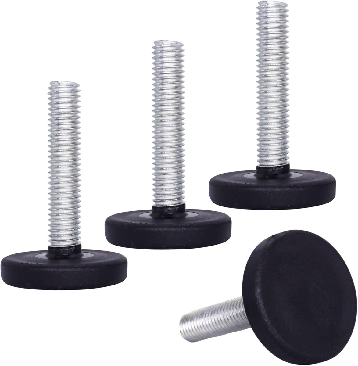 Meubelpoten M8 x 40 mm - verstelbare metalen ronde poten - hoogteverstelling - ideaal voor meubels - ShopVlot
