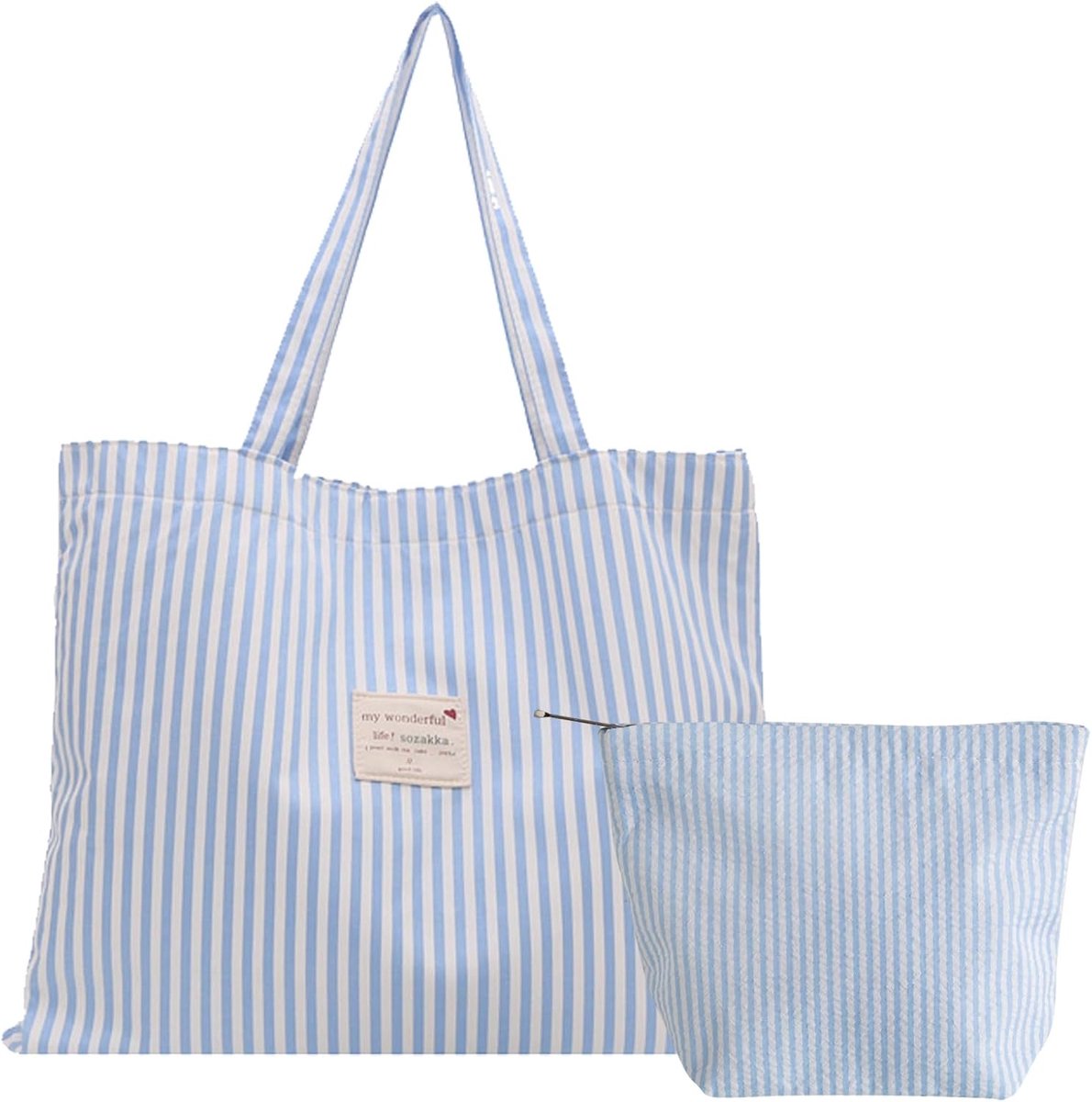 Zomerhandtas dames - lichte schoudertas - met bijpassende tas - ideaal voor dagelijks gebruik - ShopVlot