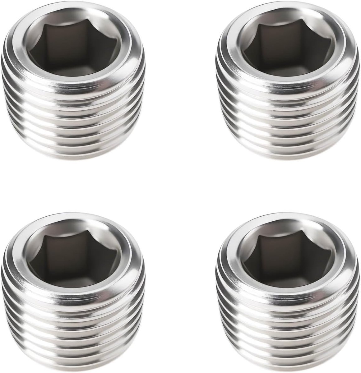 1/8" BSPT Mannelijke Hex Plug - 304 RVS - Corrosiebestendig - Blokkeert ongebruikte poorten - ShopVlot