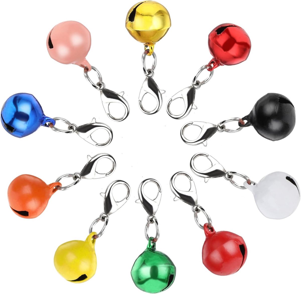 Hond en kat belletjes 10 stuks - extra luid - metalen bellen - voor training en buitengebruik - ShopVlot